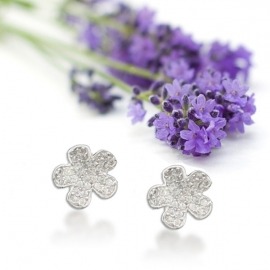 PENDIENTES DE PLATA FLOR MODELO 7853