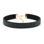 CHOKER CRISTAL DE SWAROVSKI VERDE OSCURO