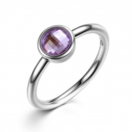 ANILLO PIEDRA COLOR MORADO LITTLE MODELO 185-7