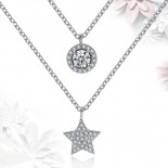 GARGANTILLA DOBLE ESTRELLITA Y CIRCONITA MODELO 217