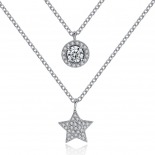 GARGANTILLA DOBLE ESTRELLITA Y CIRCONITA MODELO 217