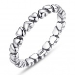 ANILLO ETERNITY CORAZONES P,LATA MODELO108