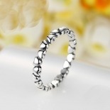 ANILLO ETERNITY CORAZONES P,LATA MODELO108