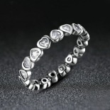 ANILLO ETERNITY CORAZONES CIRCON MODELO124