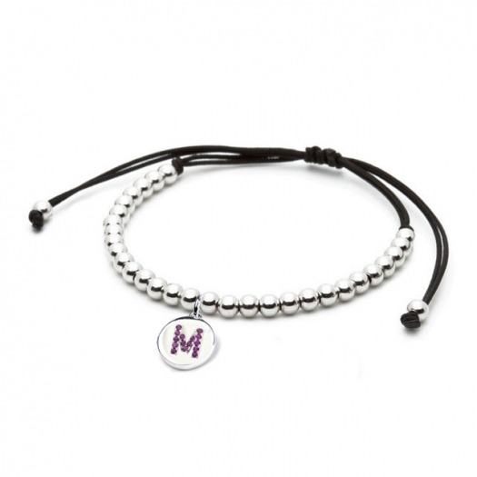 PULSERA PLATA LETRA A