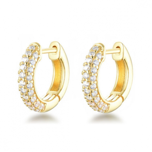 ARO PLATA DORADA CIRCONITAS MODELO 996