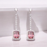 PENDIENTES PARA NOVIA TOPACIO ROSA MODELO 230