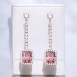 PENDIENTES PARA NOVIA TOPACIO ROSA MODELO 230