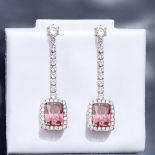 PENDIENTES PARA NOVIA TOPACIO ROSA MODELO 230