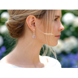 PENDIENTES PARA NOVIA TOPACIO ROSA MODELO 230