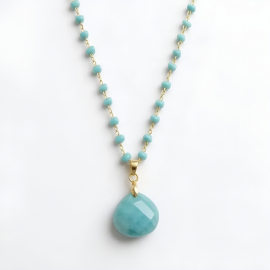 Collar Modelo Ocean Wave de Amazonitas