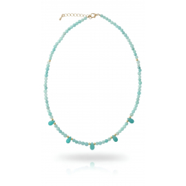 Collar Calcedonia Azul Modelo Mar Egeo