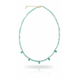 Collar Calcedonia Azul Modelo Mar Egeo
