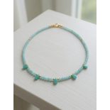 Collar Calcedonia Azul Modelo Mar Egeo