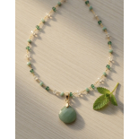 Collar gargantilla Aventurina Modelo Menta