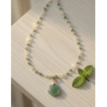 Collar gargantilla Aventurina Modelo Menta